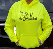 Load image into Gallery viewer, Blessed and Unbothered- Hoodie