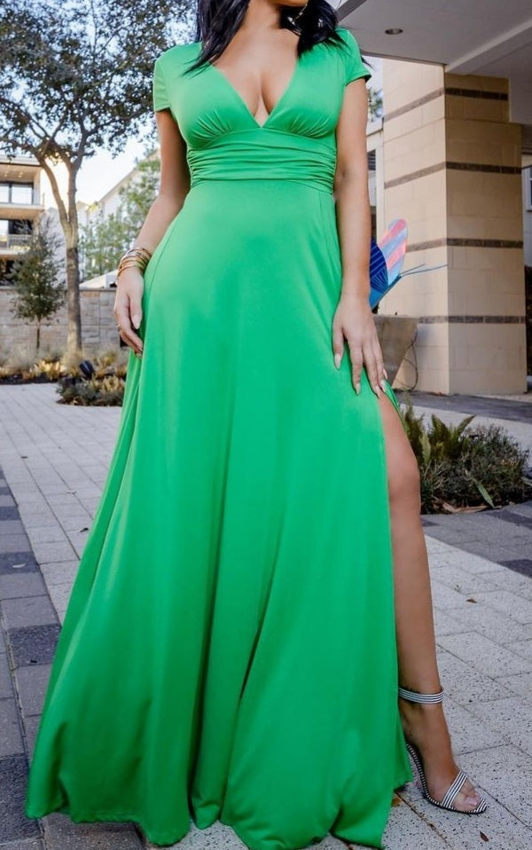Green Maxi with split
